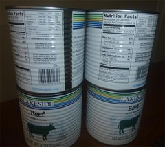 Lot 4 x 24oz Lakeside Canned Beef for Camping or Survival Beef Exp.2031