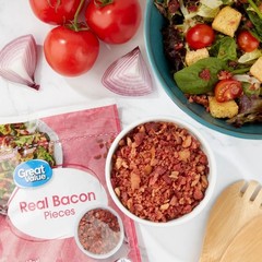 Real Crumbled Bacon 9 oz Resealable Bag for Salads Baked Potatoes