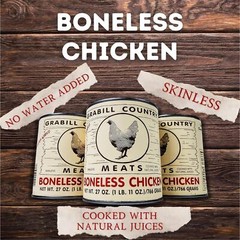 Grabill Country Meat Boneless Chicken Cooked in Natural Juices 27 oz Can