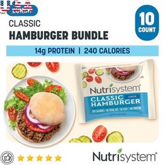 High Protein Beef Burgers 10 Pack Fully Cooked Frozen Meal No Artificial Flavor