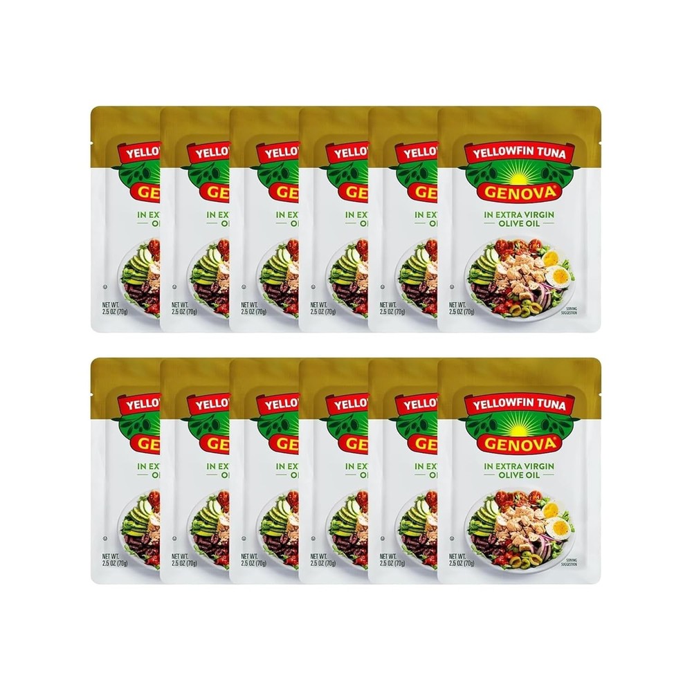 Genova Premium Yellowfin Tuna in Olive Oil, 2.5 Ounce Packets, 12-Pack – Nutrien