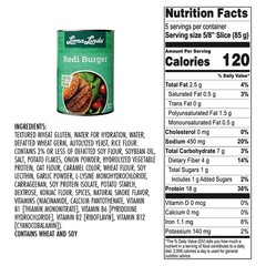 Loma Linda – Low Fat Redi-Burger (15 oz.) – Plant Based – Vegan