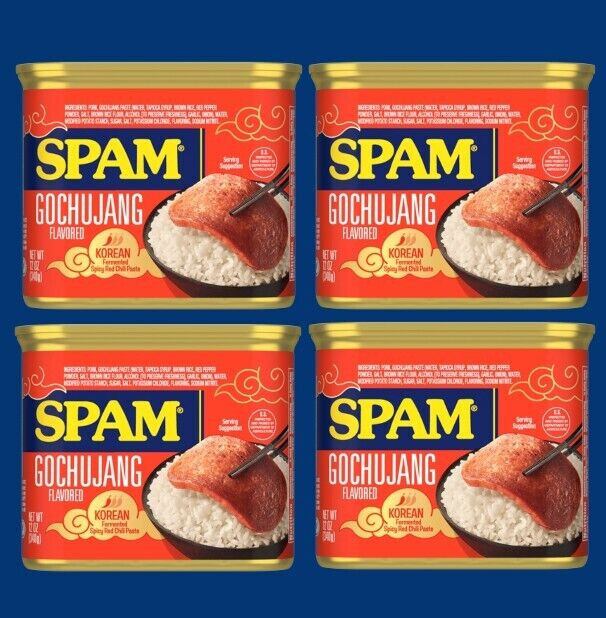 4 Cans of SPAM Gochujang – NEW Korean FLAVOR Fresh – 12oz Cans Exp 12/27