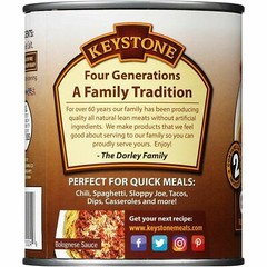 Two Cans of ~ KEYSTONE 28 OZ ~ ALL NATURAL GROUND BEEF ~ FREE SHIPPING