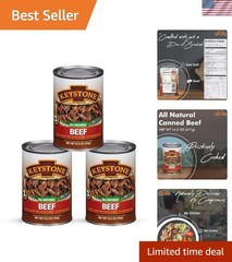 Long Shelf Life Canned Beef, 14.5 Oz – No Preservatives, Perfect for Survival