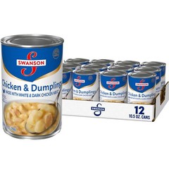 Swanson Canned Chicken and Dumplings With White and Dark Chicken Meat, 10.5 O…