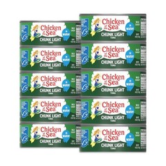 Chicken of the Sea Wild Caught Chunk Light Tuna, 5 Ounce Cans, 10-Count 1pak .