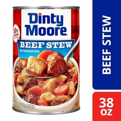Shelf-Stable Beef Stew in Steel Can 38 oz Hearty Meal Ready to Eat