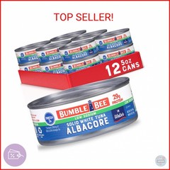 Bumble Bee Low Sodium Solid White Albacore Tuna in Water, 5 oz Can (Pack of 12)