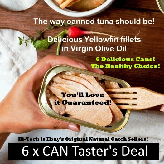 6 CANS NATURAL CATCH ⭐ Canned Yellowfin Tuna Fish in Olive Oil ⭐ FANTASTIC !