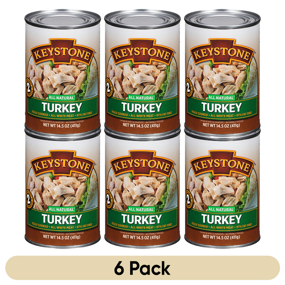 Keystone Meats Turkey 14.5oz – Pack of 6 Cans | Fully Cooked, No Preservatives