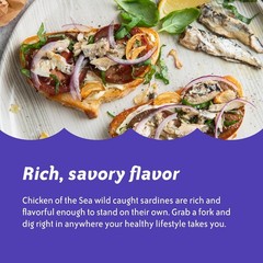 Chicken of the Sea Sardines in Olive Oil, 3.75 oz. Cans (Pack of 18), Wild