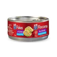 Maple Leaf Flakes of Turkey, 33% less salt, 156g/5.5oz, (Imported from Canada)