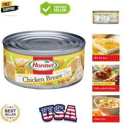 Chunk Chicken Breast in Water, 5 oz 12 pack, No Salt Added, 98% Fat Free, Rea…