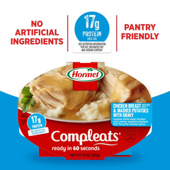 HORMEL COMPLEATS Chicken Breast Gravy Mashed Potatoes 10oz 6 Pack