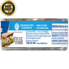 Swanson Premium White Chunk Chicken Breast, 4.5 Oz. Can (Pack of 24)