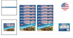 Fancy Smoked Oysters in Water 3.75oz – Pack of 12, Keto & Paleo Delight