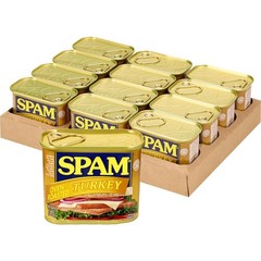 SPAM Oven Roasted Turkey, Canned Meat, 12 oz Can, 12 Pack, Gluten Free, Goodness