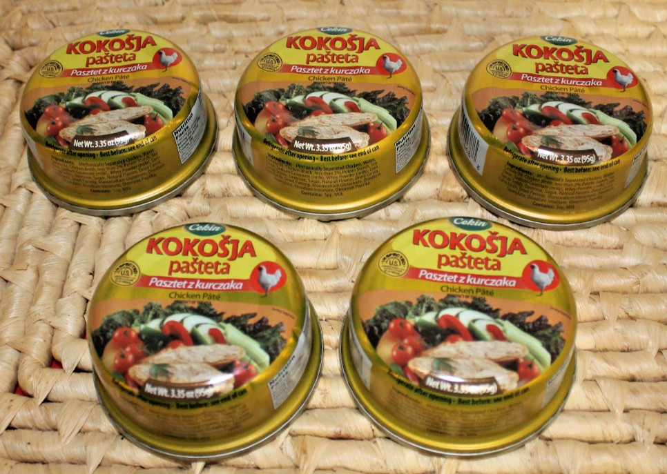 Cekin Kokosja Pasteta 5x97g/5×3.4oz Delicious Chicken Pate Made in USA 5-PACK…