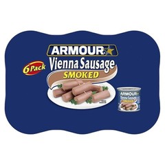 ARMOUR VIENNA SAUSAGE MEAT SMOKED FLAVOR 4.6 OZ CAN (6 CT) HOT DEAL