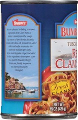 Tuscan Style Red Clam Sauce, 15 oz Can – Made with Fresh Clams, Garlic & Spic…