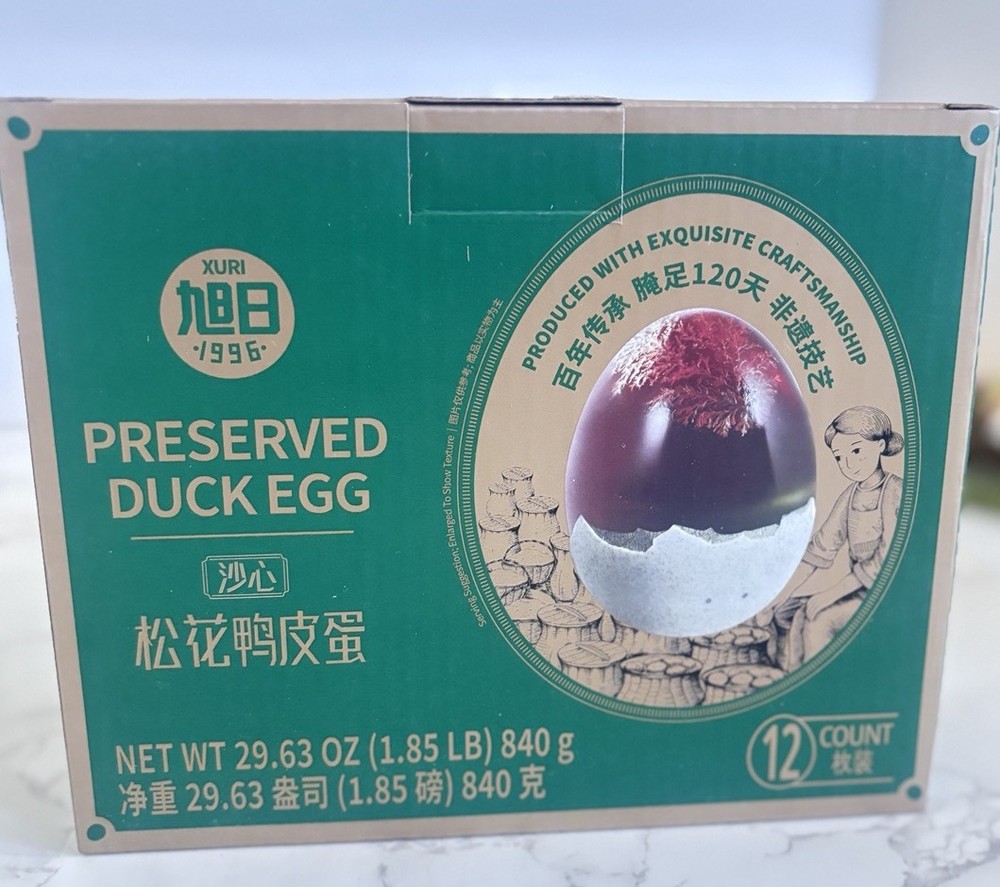 Xuri Preserved Duck Egg 840g/(12count) 旭日沙心鬆花鴨皮蛋 Exp 04/2027