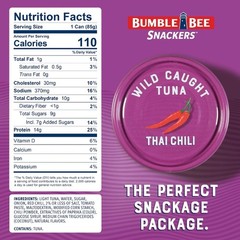 (16 pack) Thai Chili Flavored Light Tuna, Wild Caught, Gluten Free, 14g Protein