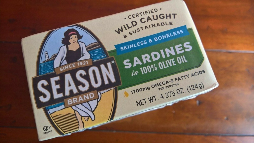 60 Cans 4.375 oz each Wild Season Brand Sardines NO BONES NO SKIN Kosher