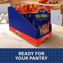Hereford Beef and Chicken Meatballs with Spaghetti Sauce Pack of 12 Ounce 10