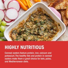 Whole Oysters 8 oz Can Pack of 12