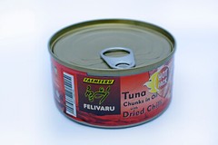 6 x Tuna Can Fish in Chunks in oil With Dried Chili 6.3oz 180g Maldives