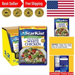 Tender White Chicken – 12 Pouches of Delicious Low-Sodium Convenience