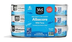 Wild-Caught No Salt Albacore Tuna – 6×5 Oz – Sustainably Sourced Seafood
