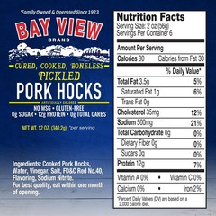 Bay View Brand Gourmet Pickled Pork Hocks 12 oz FAST SHIP