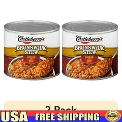 Brunswick Stew Chicken Beef 20oz Can 2 Pack Gluten Free Easy Meal Prep New