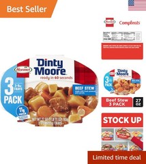 Convenient Dinty Moore Beef Stew, 9 Ounce, 3-Pouch Set – Flavorful & Easy Meal