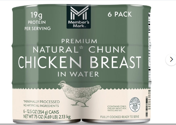 Member’s Mark Premium Chunk Chicken Breast, 12.5 oz., 6 ct.