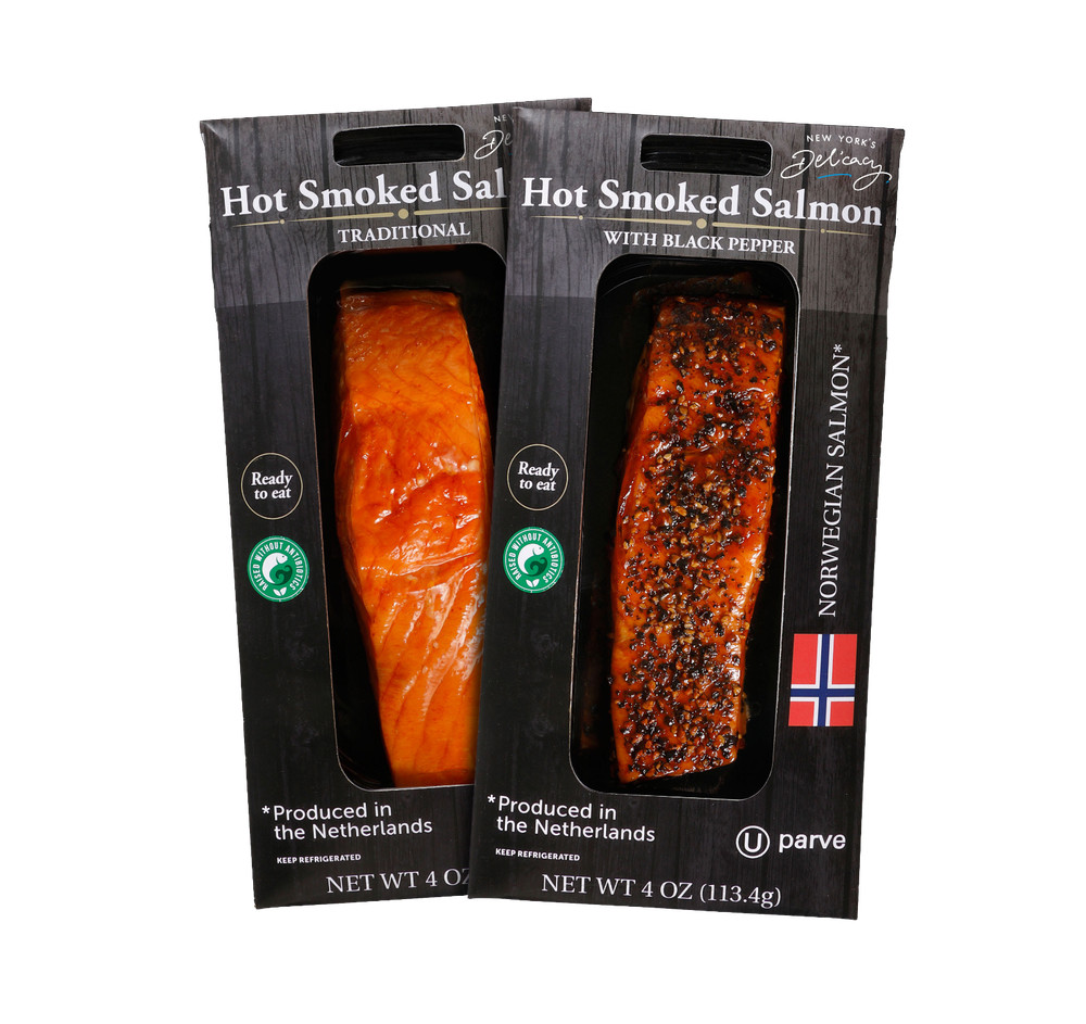 Hot Smoked Norwegian Roasted Salmon – Skin On, Black Pepper and Natural Flavor
