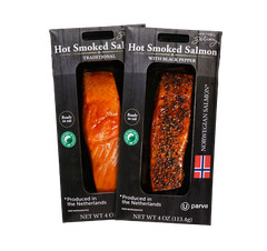 Hot Smoked Norwegian Roasted Salmon – Skin On, Black Pepper and Natural Flavor