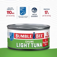 Bumble Bee Chunk Light Tuna in Oil 12 oz Can Pack of 12