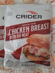 Lot of 15 – 10oz Packs CRIDER Premium Chunk Chicken Breasts with Rib Meat 3/2028