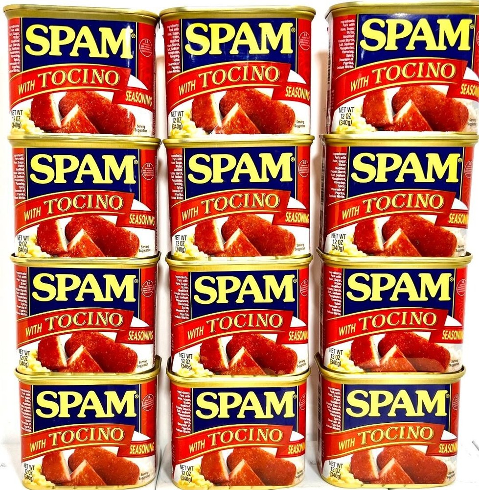 Spam With Tocino Seasoning Luncheon Meat 12 oz ( Pack of 12 )~Exp 4/2027
