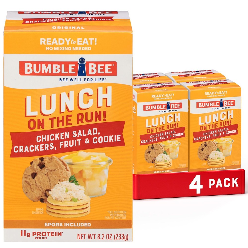 Lunch On The Run Chicken Salad with Crackers Kit, 8.2 oz (Pack of 4) – Ready …