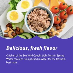 Chicken of the Sea Wild Caught Light Tuna in Spring Water, 2.5 Ounce Packets,…