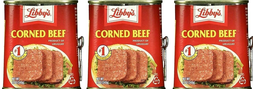 Libby’s Corned Beef 12 oz ( Pack of 3 ) ~ Exp 3/14/2027