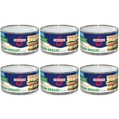 Premium Chunk Canned Chicken Breast in Water, 12.5 OZ Can, Low Sodium, Pack of 6