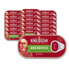 Anchovies Fillets in Olive Oil, 2 Ounce Cans Pack of 18, Wild Caught Canned A…