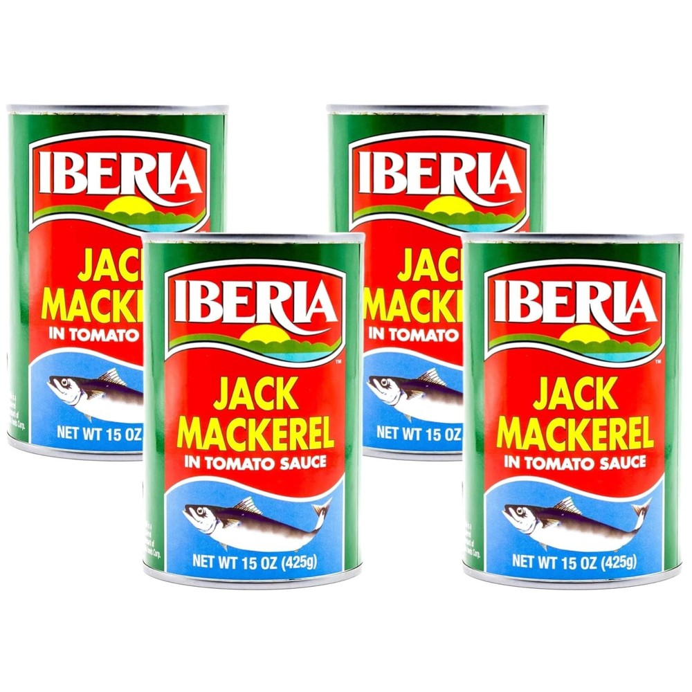 Jack Mackerel in Tomato Sauce 15 Ounce Pack of 4