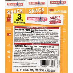 Bumble Bee Snack on the Run Chicken Salad with Crackers kit, Ready to Eat
