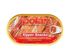 (6 pack) MW Polar Smoked Boneless Herring Kipper Snacks, 3.53 oz Can